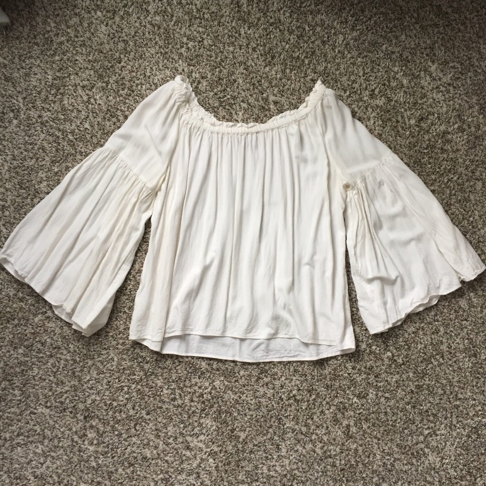 LOFT Off Shoulder Bell Sleeve Blouse